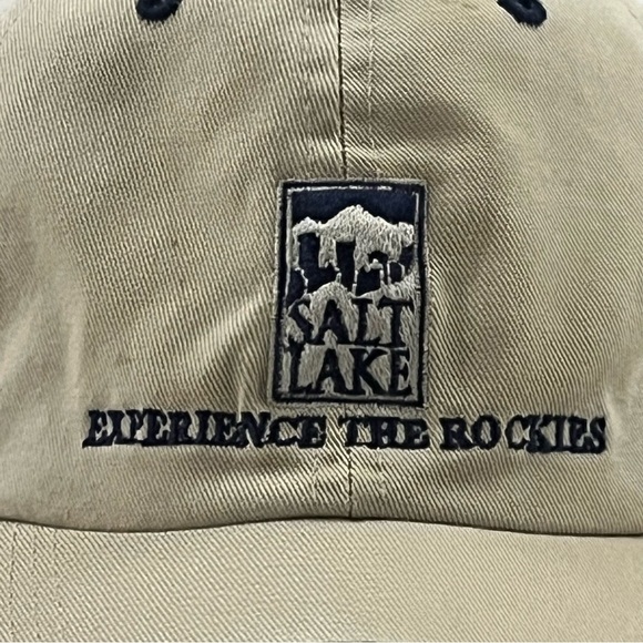 Fahrenheit "Salt Lake Experience the Rockies" Adjustable Beige & Black Ball Cap - Picture 3 of 14